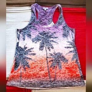 dELiA*s Y2K palm tree vintage racerback tank